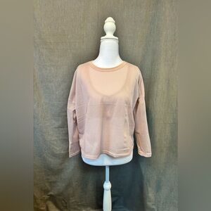 Poof! Light Blush Pink Mesh Junior Women's Crop Top, Size: Medium, NWT